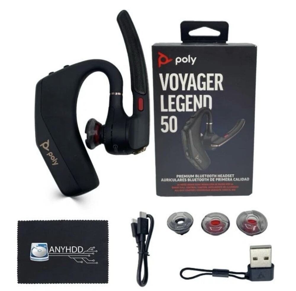 Poly Legend Voyager 50 for Bluetooth Headset - 4 Noise-Canceling Mics NEW